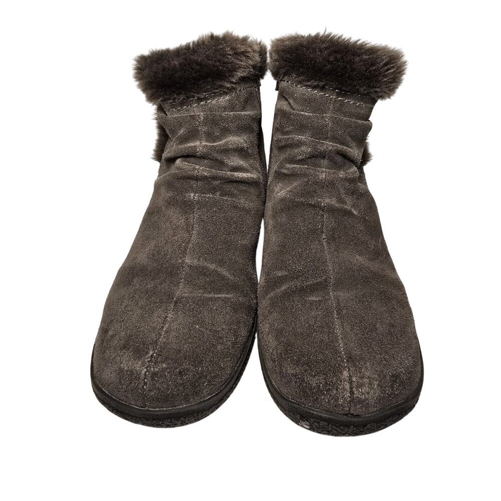 BARETRAPS LAUREE Womens Faux Fur Leather Brown Gray Size 7.5 Very Warm Great! - Picture 3 of 8